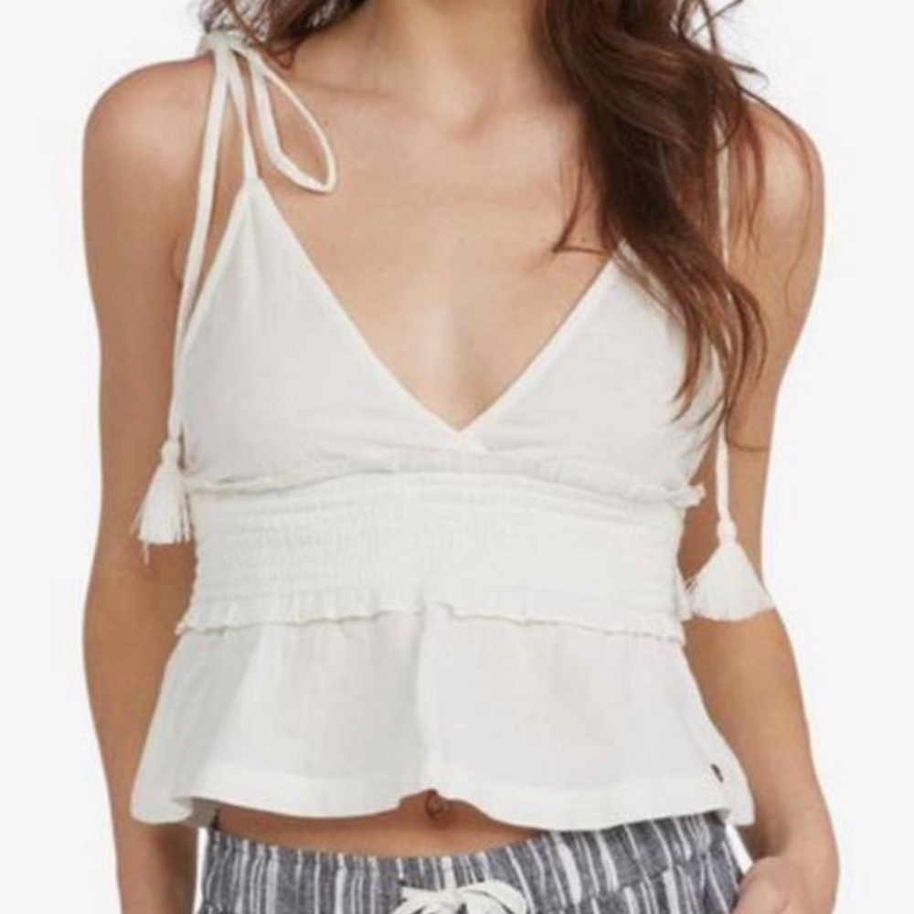 Roxy White Tank Top Size Small